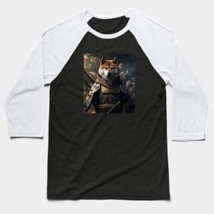 Fearless Shiba Inu - Samurai Emissary Baseball T-Shirt